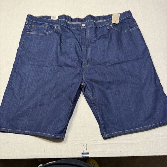 NWT Levis 569 Loose Straight Short Jeans Dark Blue Jorts Mens 52 Big & Tall - Picture 4 of 7